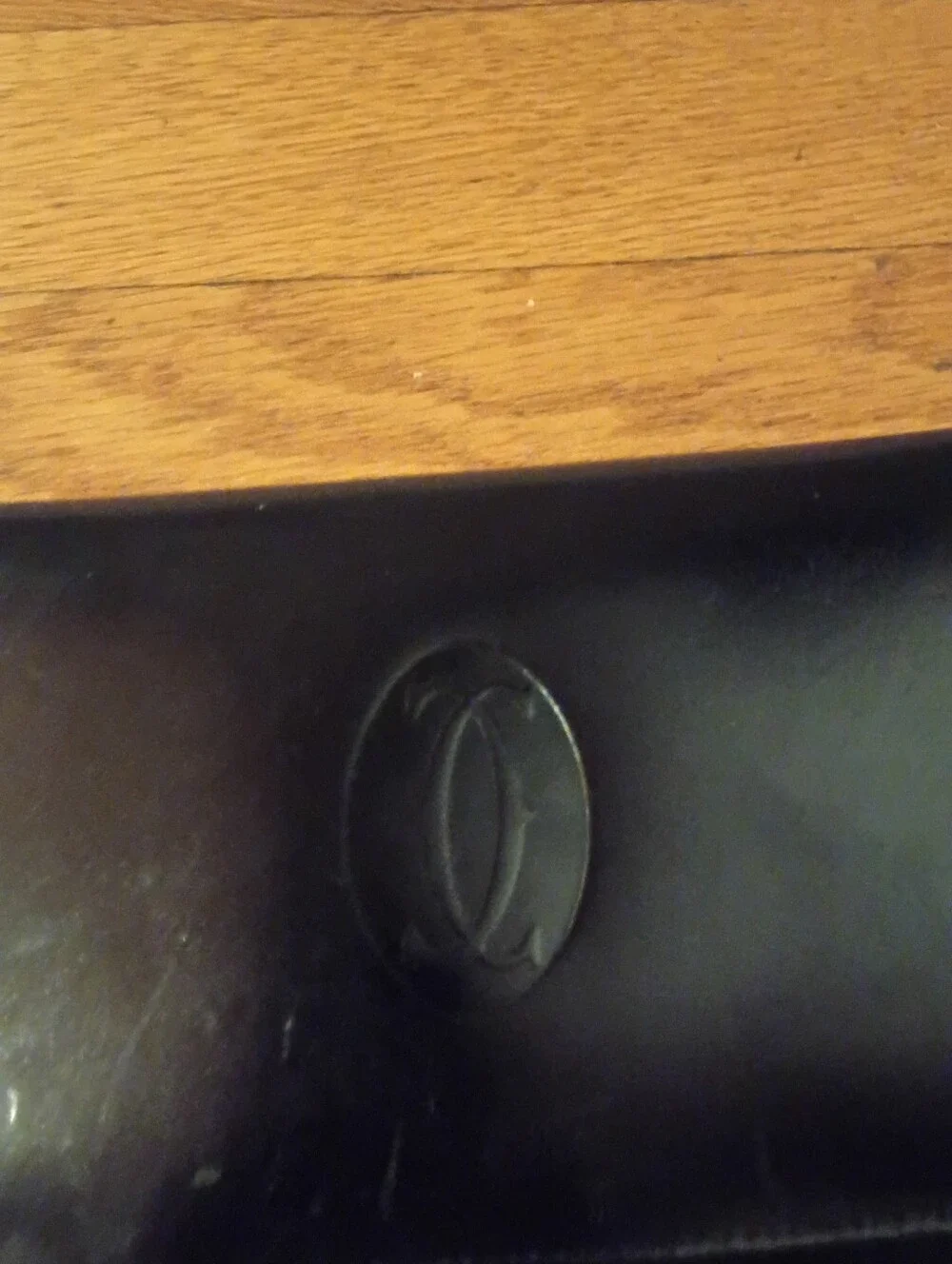 vintage black Cartier Paris bifold leather wallet  cardholder